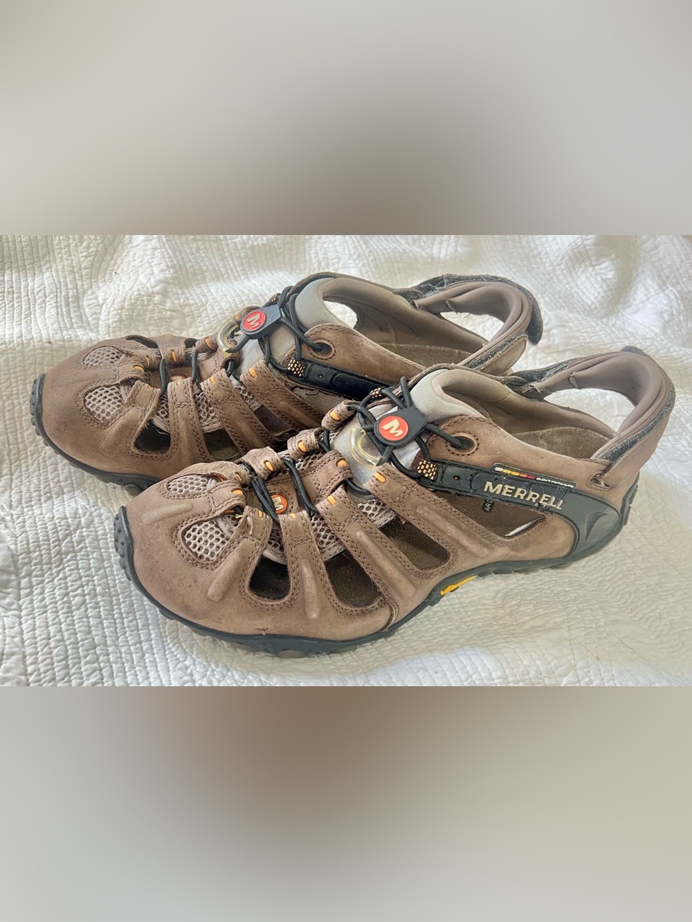Merrell Brown & Orange Men's Outdoor Sandals
